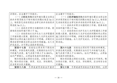 煤矿安全规程2025版新旧对照表_30