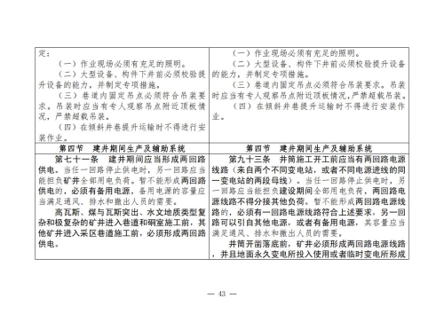 煤矿安全规程2025版新旧对照表_43