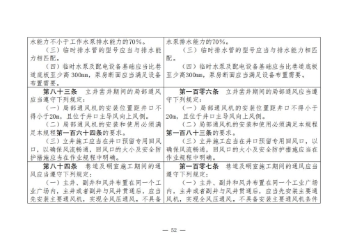 煤矿安全规程2025版新旧对照表_52