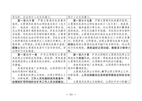 煤矿安全规程2025版新旧对照表_103