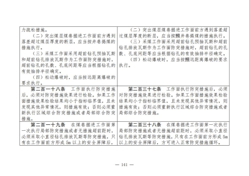 煤矿安全规程2025版新旧对照表_141