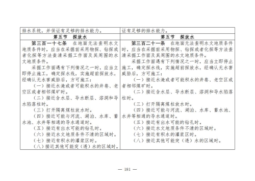 煤矿安全规程2025版新旧对照表_181