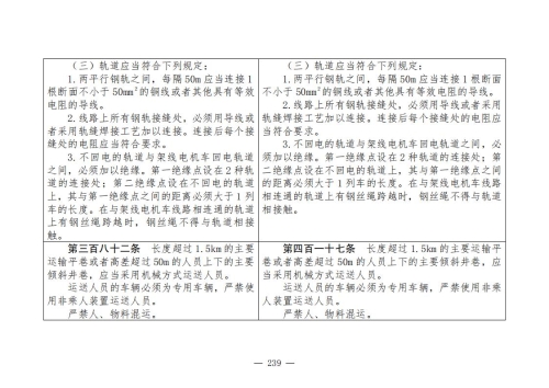 煤矿安全规程2025版新旧对照表_239