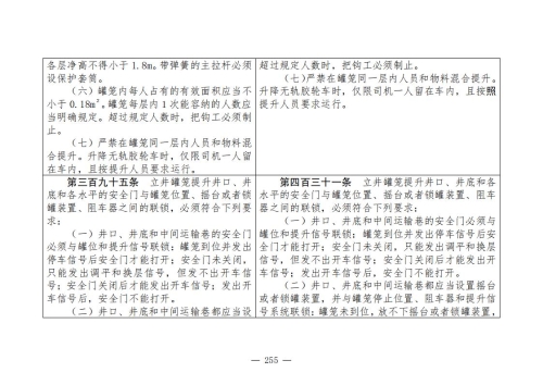 煤矿安全规程2025版新旧对照表_255